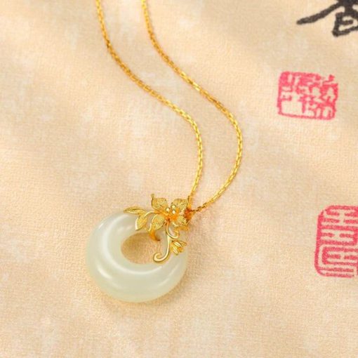 White Jade Auspicious Necklace - Image 4