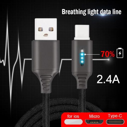 Auto Cut-off Fast Charging Nylon Cable