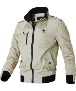 Men's Casual Jacket with Stand-up Collar