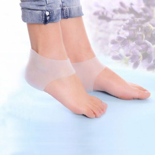 Protective Silicone Gel Heel and Ankle Sleeve for Plantar Fascistis (Pair)