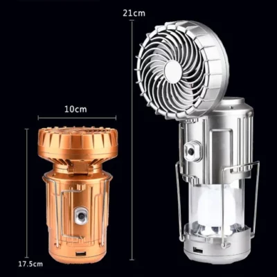 6 in 1 Portable Outdoor LED Camping Lantern with Fan