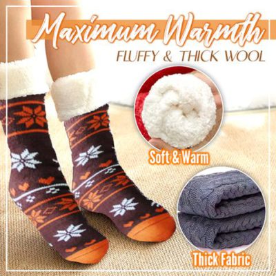 ThermoHeat Fleecy Non-Slip Socks