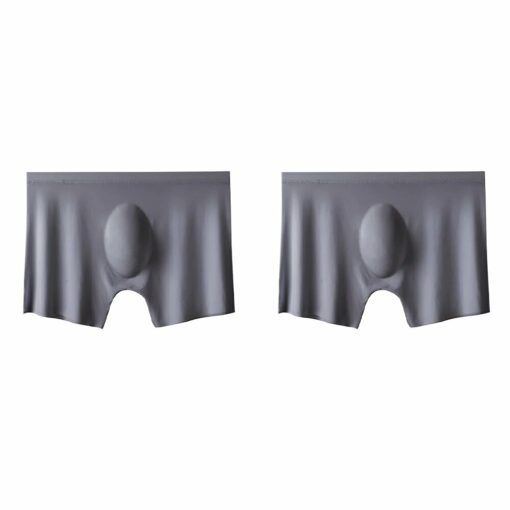 2Pcs Mens Ice Silk Breathable Panties Underwear