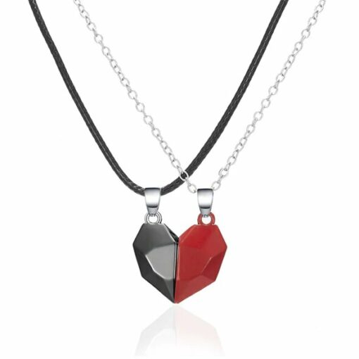 Couples Magnetic Heart Pendants