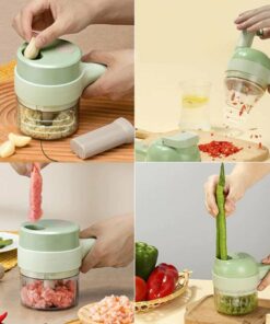 4 In 1 Handheld Electric Vegetable Cutter Set