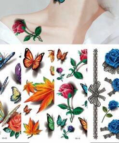 Trendy 3D Tattoo Stickers 50 PCS