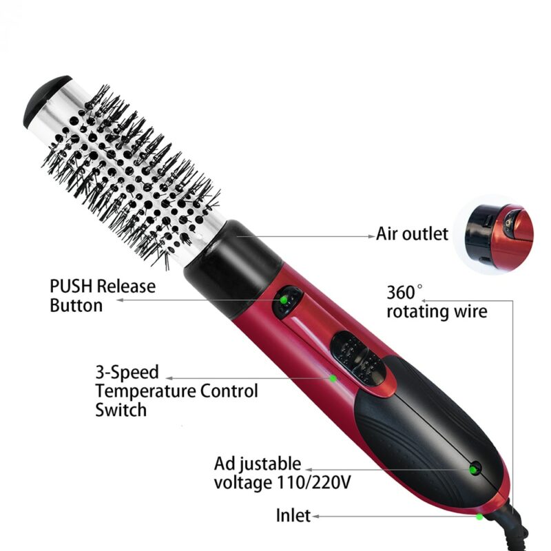 7 In 1 Ceramic Hair Dryer Rotating Curling Iron Brush