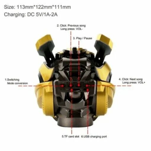 High-end Bumblebee Speaker Helmet