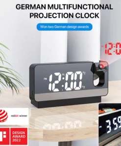 MIRROR PROJECTION ALARM CLOCK