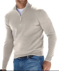 Men's Basic Zipped Sweater