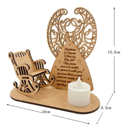 Personalized Christmas in Heaven Rocking Chair Ornament Memorial Tabletop Plaque