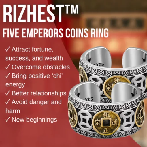 RIZHEST™ Five Emperors Coins Ring - Image 3