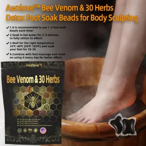 Awzlove™ Bee Venom & 30-Herb Detox Foot Soak Beads for Body Sculpting - Image 15