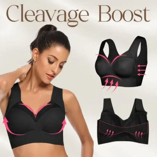 Fashion Deep Cut Wireless Bra - Image 2