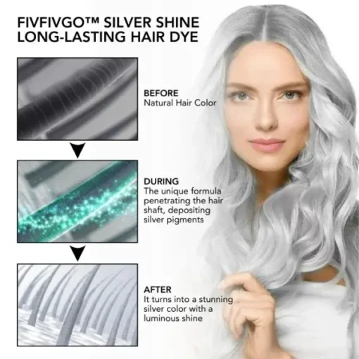 Fivfivgo™ Silver Shine Long-lasting Hair Dye - Image 2