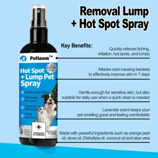 PETLOOM ™ Lumps & Hot Spots Pet Natural Spray - Image 4