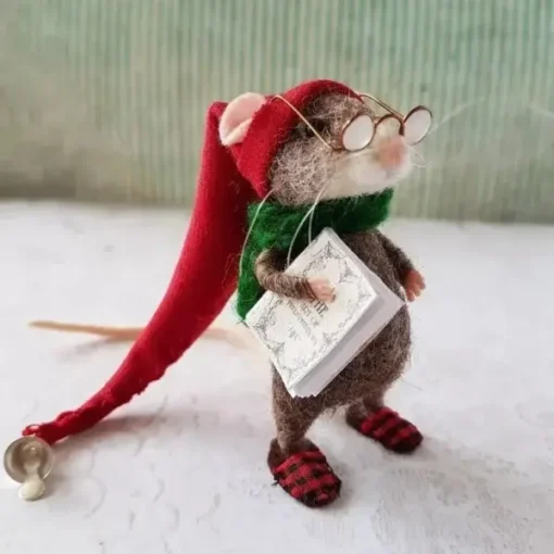 Stuart Little Handmade Cute Needle Felted Mouse - Image 4