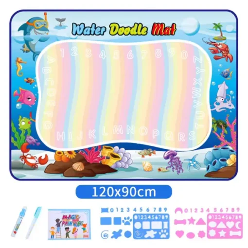 Water Doodle Mat - Aqua Painting Drawing Mat Mess Free Learning Toy Mat - Image 22