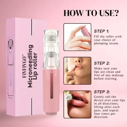 Fivfivgo™ MicroneedIing Lip Roller | At Home Lip Plumping Tool - Image 8