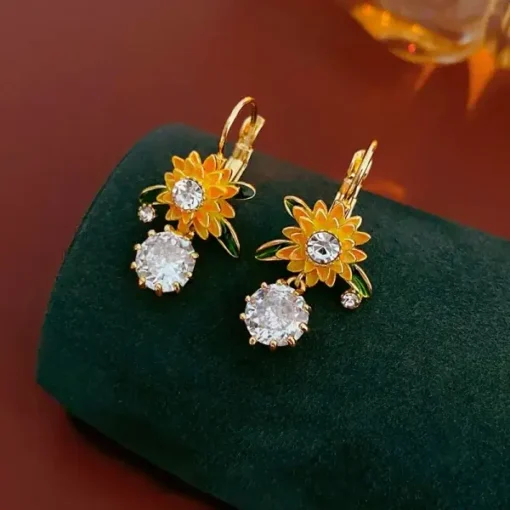 Histone™ Lymphatic Circulation Sunflower Germanium Earrings