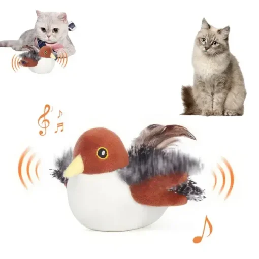 Interactive squeaking and fluttering bird for cats - Image 3