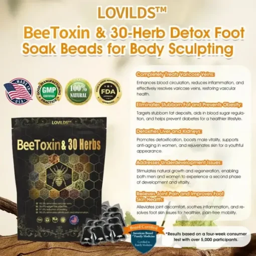 Lovilds™ Bee Toxin & 30-Herb Detox Foot Soak Beads for Body Sculpting - Image 3